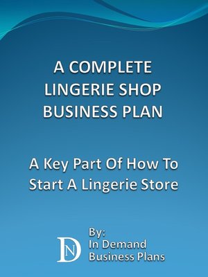 cover image of A Complete Lingerie Shop Business Plan